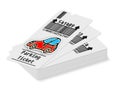 Ticket for parking area on white background - concept image Royalty Free Stock Photo