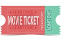 Ticket pink admit one movie ticket buy cinema ticket theatre Royalty Free Stock Photo