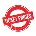 Ticket Prices rubber stamp