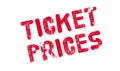 Ticket Prices rubber stamp