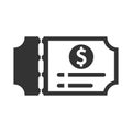 Ticket, receipt icon Royalty Free Stock Photo