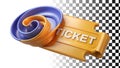 Ticket roll, admission pass, event ticket, and entry document png transparent image Generative AI Royalty Free Stock Photo