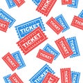 Ticket seamless pattern background icon