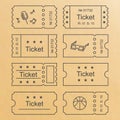 Ticket set icon Royalty Free Stock Photo