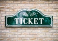 Ticket sign Royalty Free Stock Photo