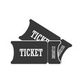 Ticket. Simple vector icon isolated on a white background Royalty Free Stock Photo