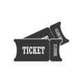Ticket. Simple vector icon isolated on a white background Royalty Free Stock Photo
