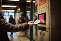 Ticket touch pay railway service. Generate Ai