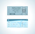 Ticket for train, and a ticket for an airplane flight. Royalty Free Stock Photo