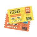 Ticket travel bus icon