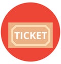 Ticket Vector Isolated Vector icons that can be easily modified and edit Royalty Free Stock Photo