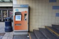 Ticket vending machine and train station, Belgium