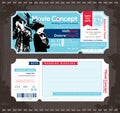 Ticket Wedding Invitation Design Template