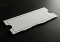 Ticket is white and textured, featuring semi-circular notches on both Royalty Free Stock Photo