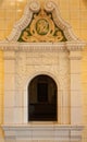 A ticket window in the Dunedin Railway Station in the South Island in New Zealand Royalty Free Stock Photo