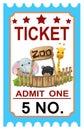 Ticket zoo vector