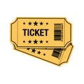 Tickets icon. cinema tickets. Movie ticket in flat style Royalty Free Stock Photo