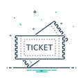 Black mix icon for Tickets, talon and coupon