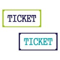 Tickets icons. Flat style design. Vector illustration Isolated on White background. Cinema, Theater, Concert Ticket for Website Royalty Free Stock Photo