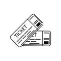 Tickets vacation travel icon