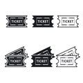 event tickets vector icons