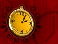 Ticking Clock Fire Version 3D Render Royalty Free Stock Photo
