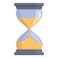 Ticking sand glass icon cartoon vector. Waiting timer Royalty Free Stock Photo