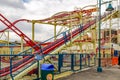 The Tickler Rollercoaster at Luna Park, view from the side, Coney Island, NYC