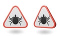 Ticks attention red sign