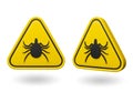 Ticks attention sign - 3d render