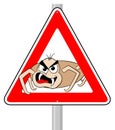 Ticks warning sign Royalty Free Stock Photo