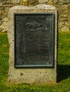 Memorial plaque at the historic Fort Ticonderoga in Upstate New York
