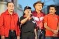 Tida Tawornseth Addresses a Red-Shirt Rally Royalty Free Stock Photo