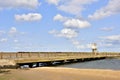 Tidal Causeway to Island of North East England Royalty Free Stock Photo