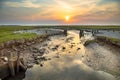 Tidal channel marshland Ameland