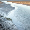 Tidal Inlet in The Sands of Silverdale Royalty Free Stock Photo