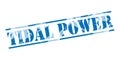 Tidal power blue stamp