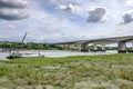 Tidal river and estuary seen in Kent, showing the river at low tide. Royalty Free Stock Photo