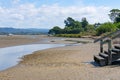 Tidal stream across wetland mudflats at Matua Royalty Free Stock Photo