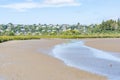 Tidal stream across wetland mudflats at Matua Royalty Free Stock Photo