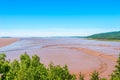 During the tide of the Bay of Fundy, the water quickly disappears - Canada