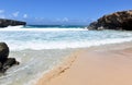 The Tide Coming in on a Beach in Aruba Royalty Free Stock Photo