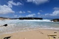 Tide Coming in on Boca Ketu Beach in Aruba Royalty Free Stock Photo