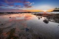 Tide Pool Reflection and Clouds in Laguna Beach, CA Royalty Free Stock Photo