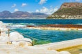 Tide pool on a rough coastline, Seaside rock pool Royalty Free Stock Photo