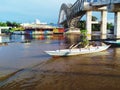 The tide rises at Barito river Central Borneo