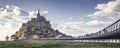 tidelands with Mont Saint-Michel, English Channel, Way of St. James, Route of Santiago de Compostela, Basse-Normandie, France