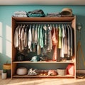 Photos of a tidy closet generated by artificial intelligence