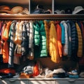 Photos of a tidy closet generated by artificial intelligence