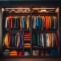 Photos of a tidy closet generated by artificial intelligence